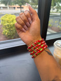 Red Enamel Bangle