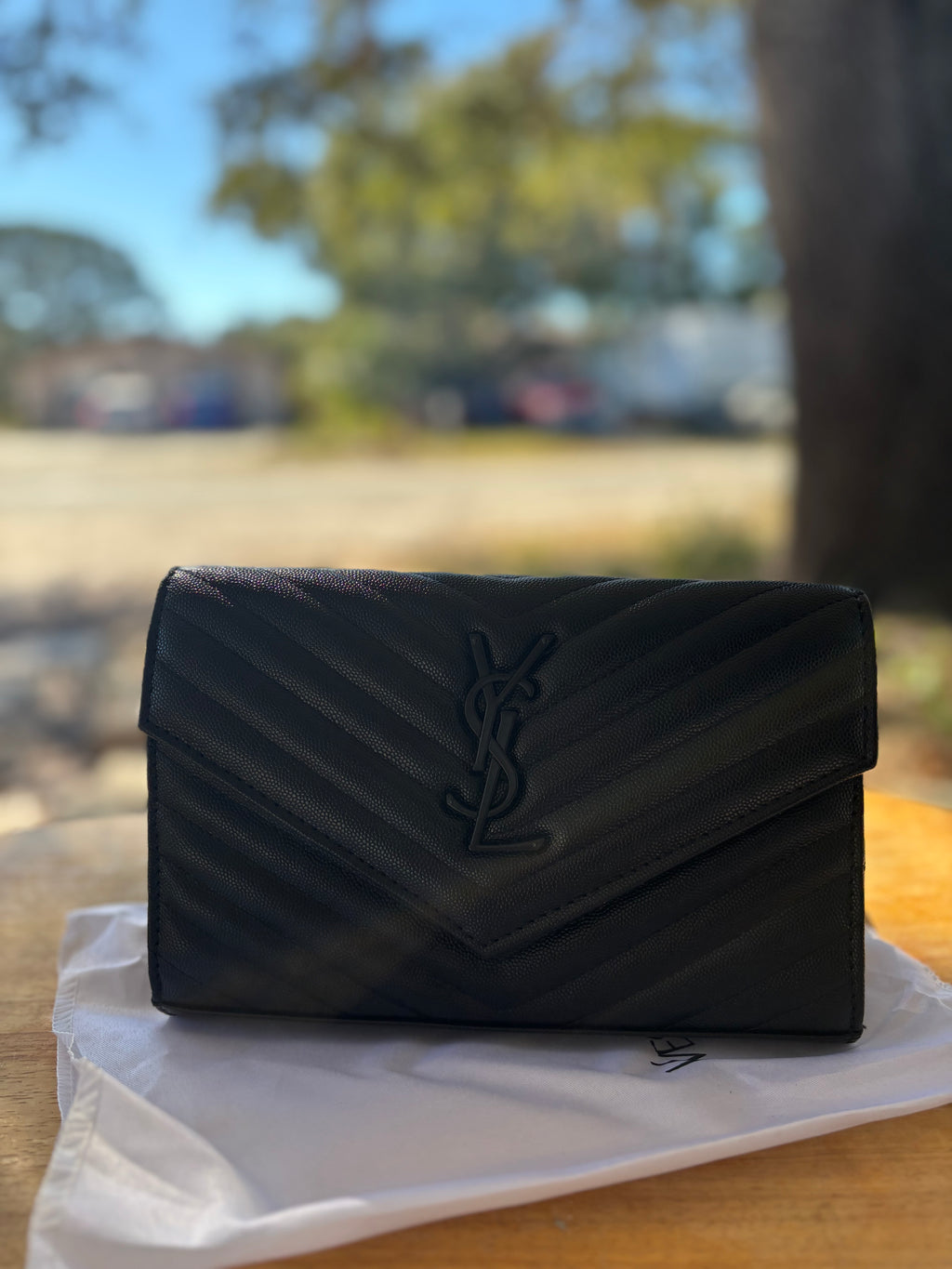 SAINT LAURENT Classic Cassandre Chain Wallet