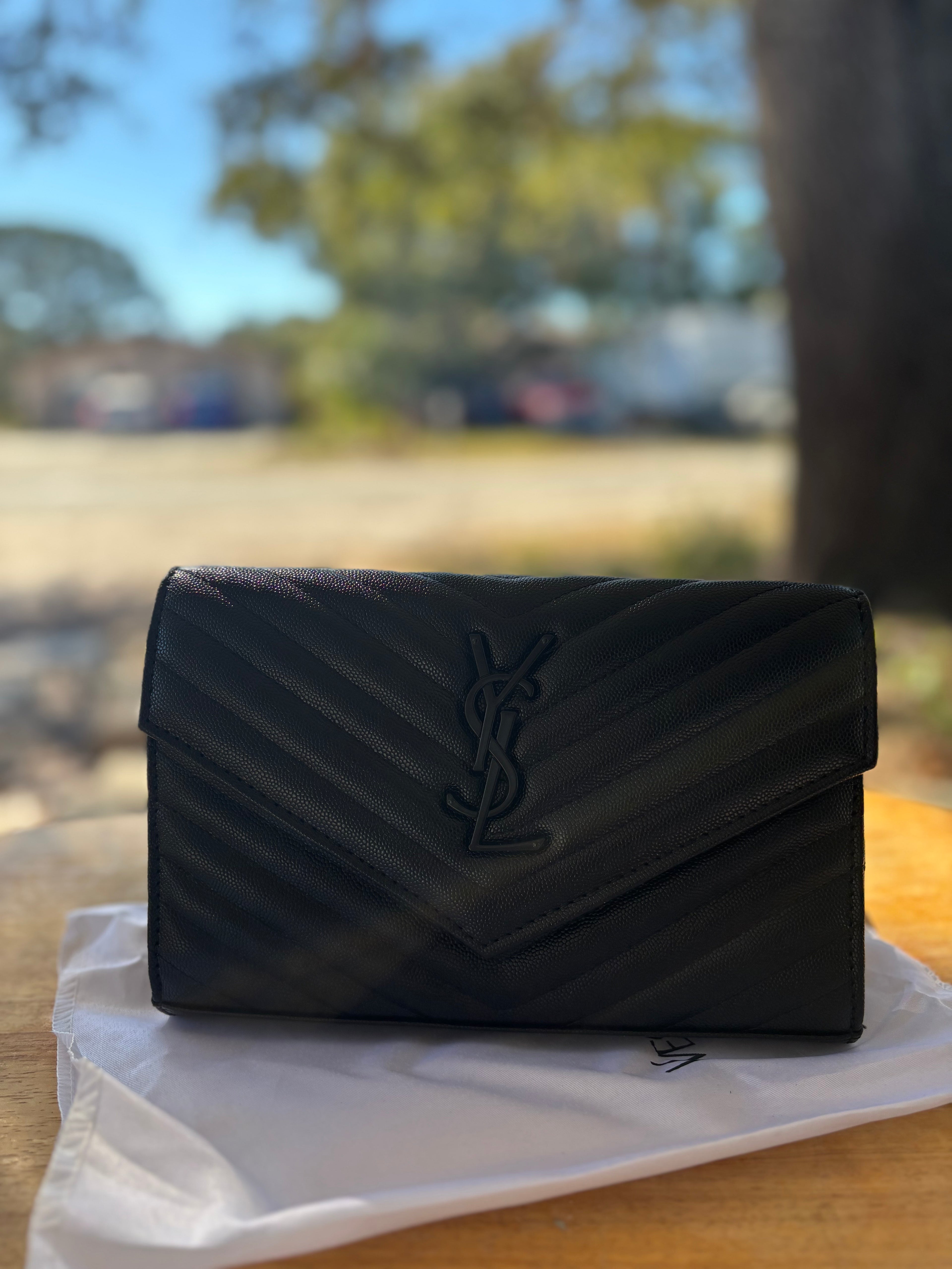 SAINT LAURENT Classic Cassandre Chain Wallet